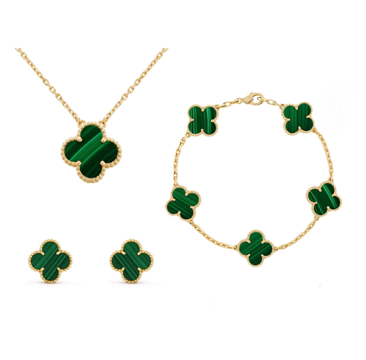 Set De Bijuterii – Eleganță Aurie Din Oțel Inoxidabil