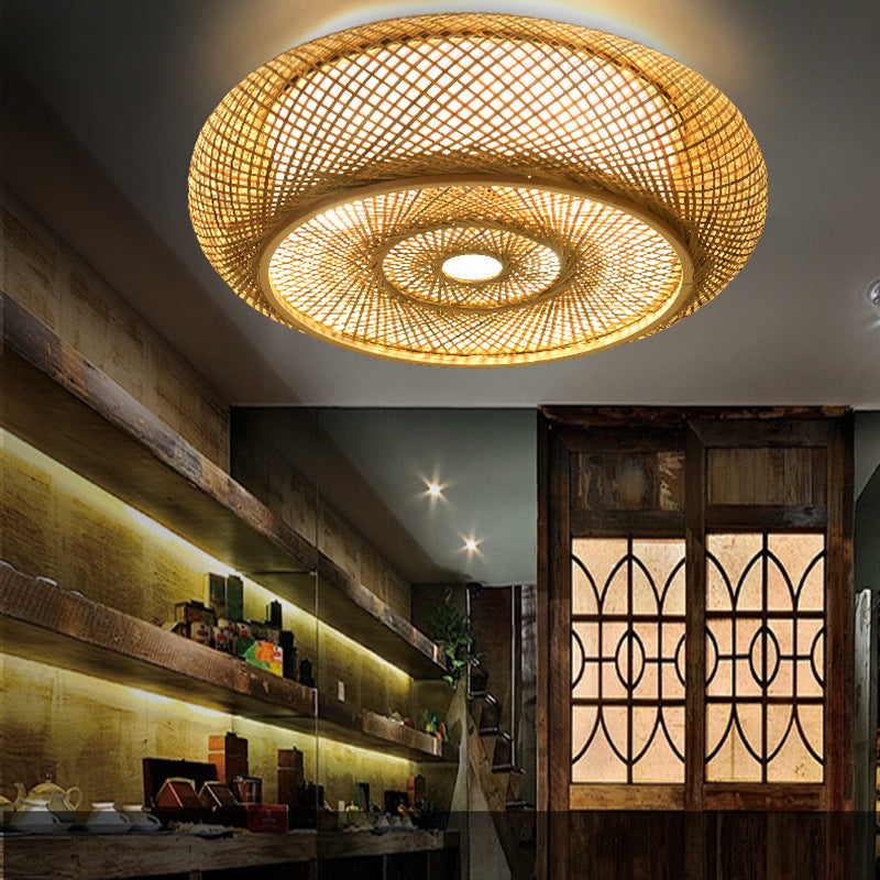 Přírodní bambusová závěsná lampa - elegance a autenticita