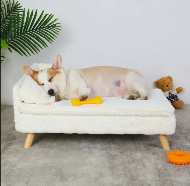 ペット用ソファ — 高さのあるコーナーデザイン