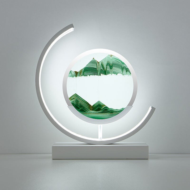 Lampa s pieskom v pohybe – vizuálna relaxácia a upokojujúca atmosféra