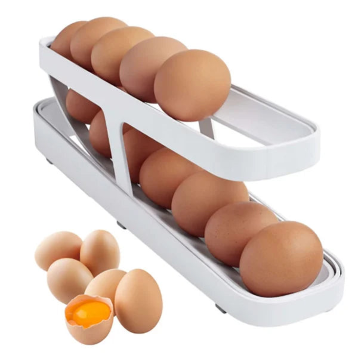 Raft pentru ouă compact – Organizare practică și economisire de spațiu
