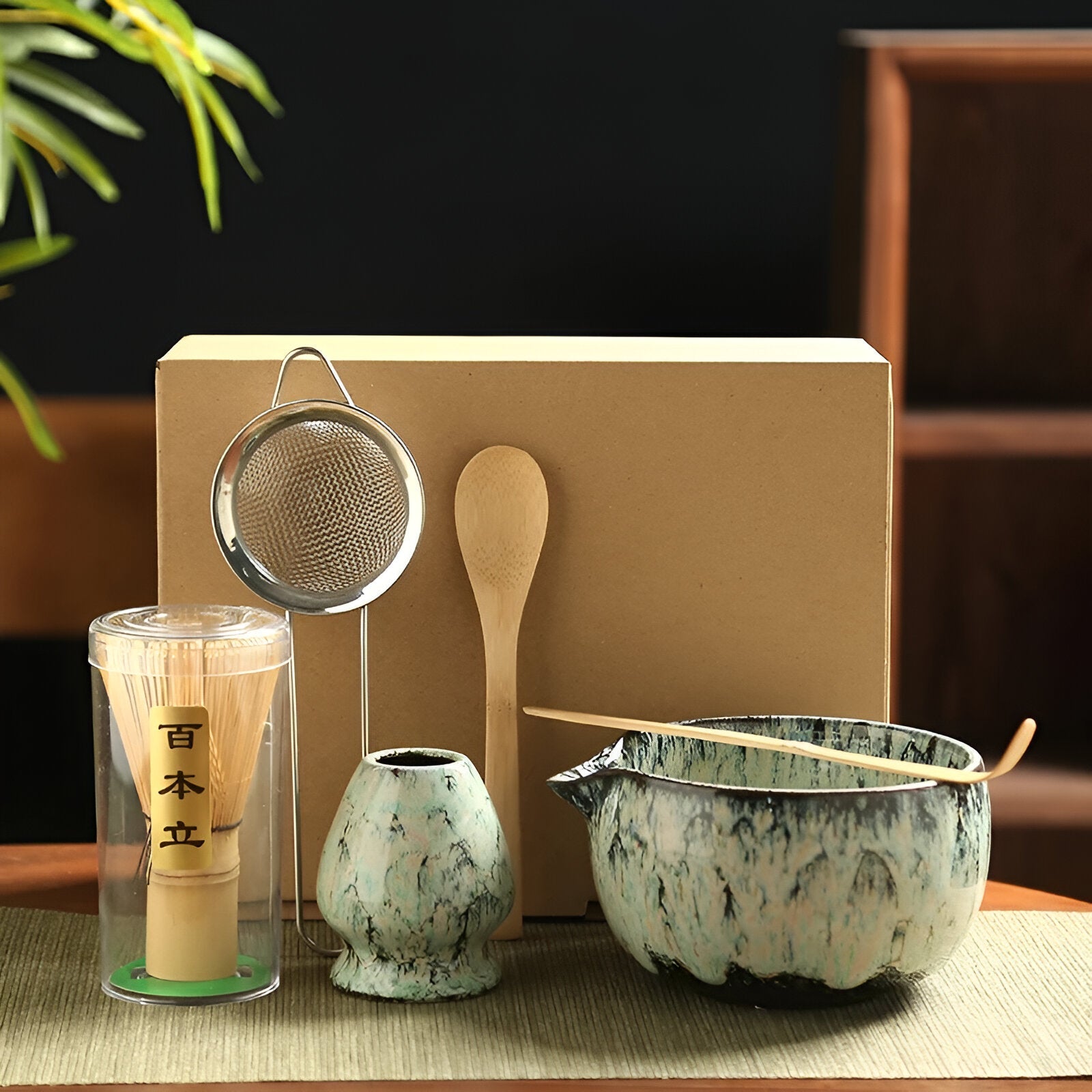 Conjunto de preparação Matcha 6 peças - Elegância artesanal e sabor requintado