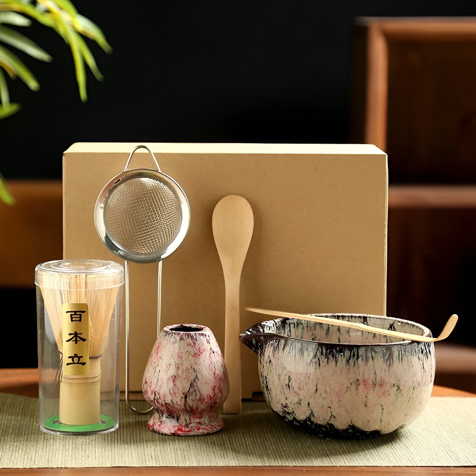 Conjunto de preparação Matcha 6 peças - Elegância artesanal e sabor requintado