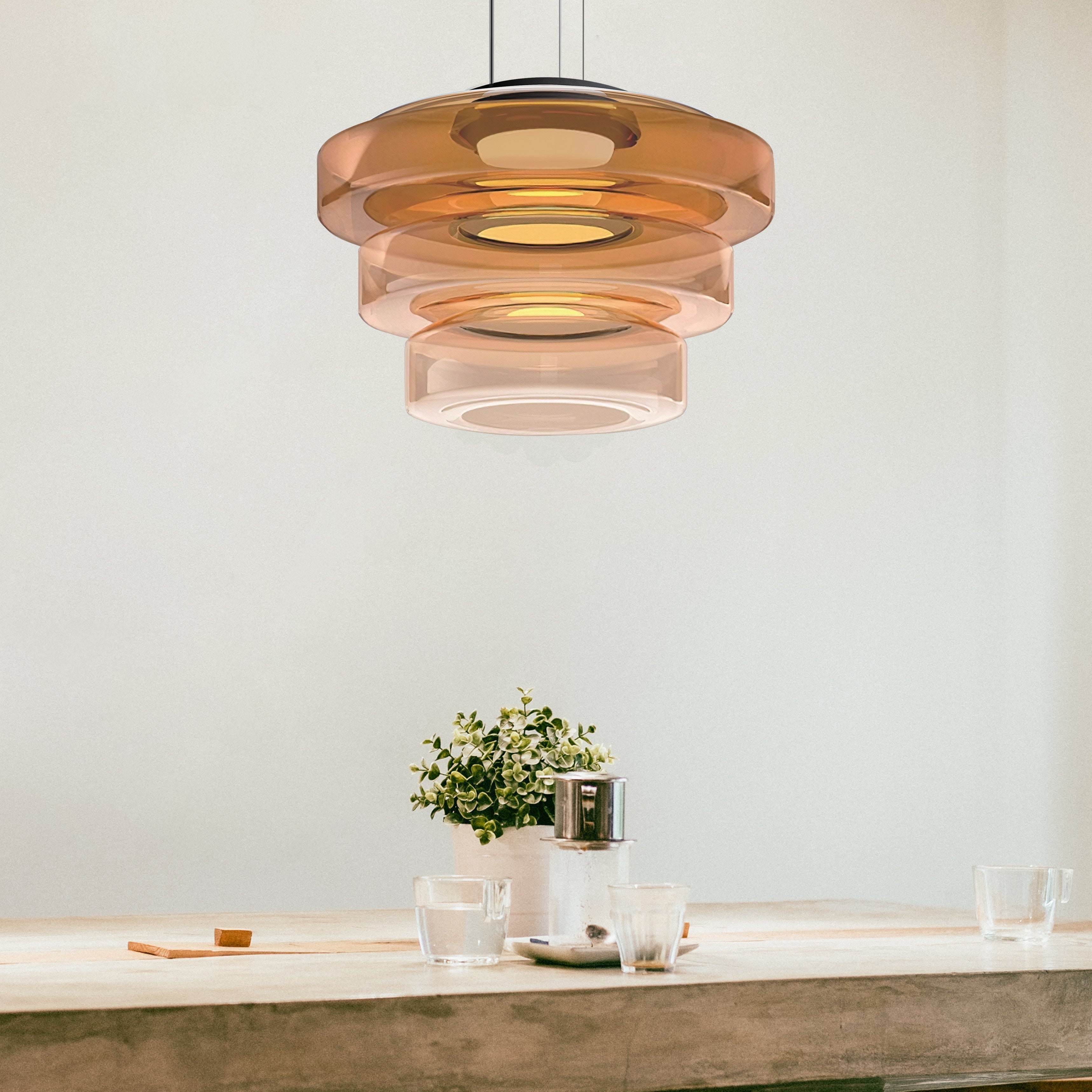Hengelampe i glass i Bauhaus-stil - eleganse og modernitet