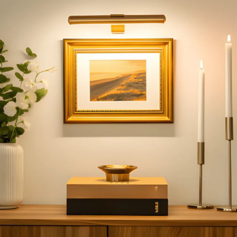 Lampada da parete a LED ricaricabile senza fili USB - Rotazione completa e comoda ricarica