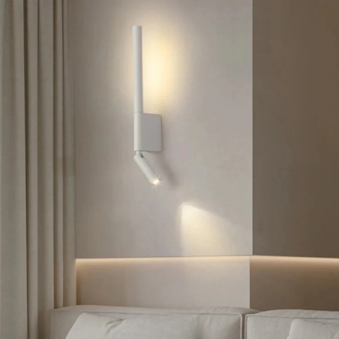 Aplique de pared LED con lectura – Práctica y elegante