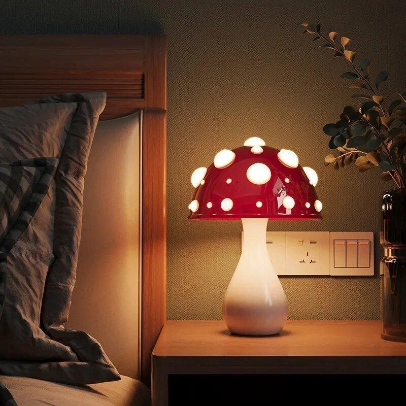 Tischlampe Champignon – Sanfte Beleuchtung und origineller Stil