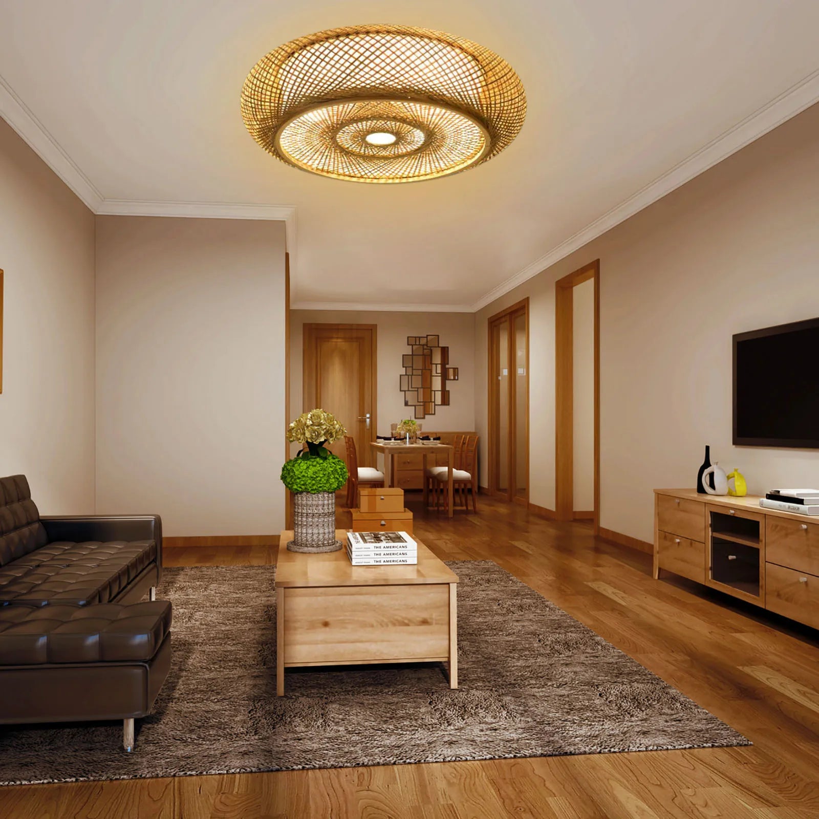 Přírodní bambusová závěsná lampa - elegance a autenticita
