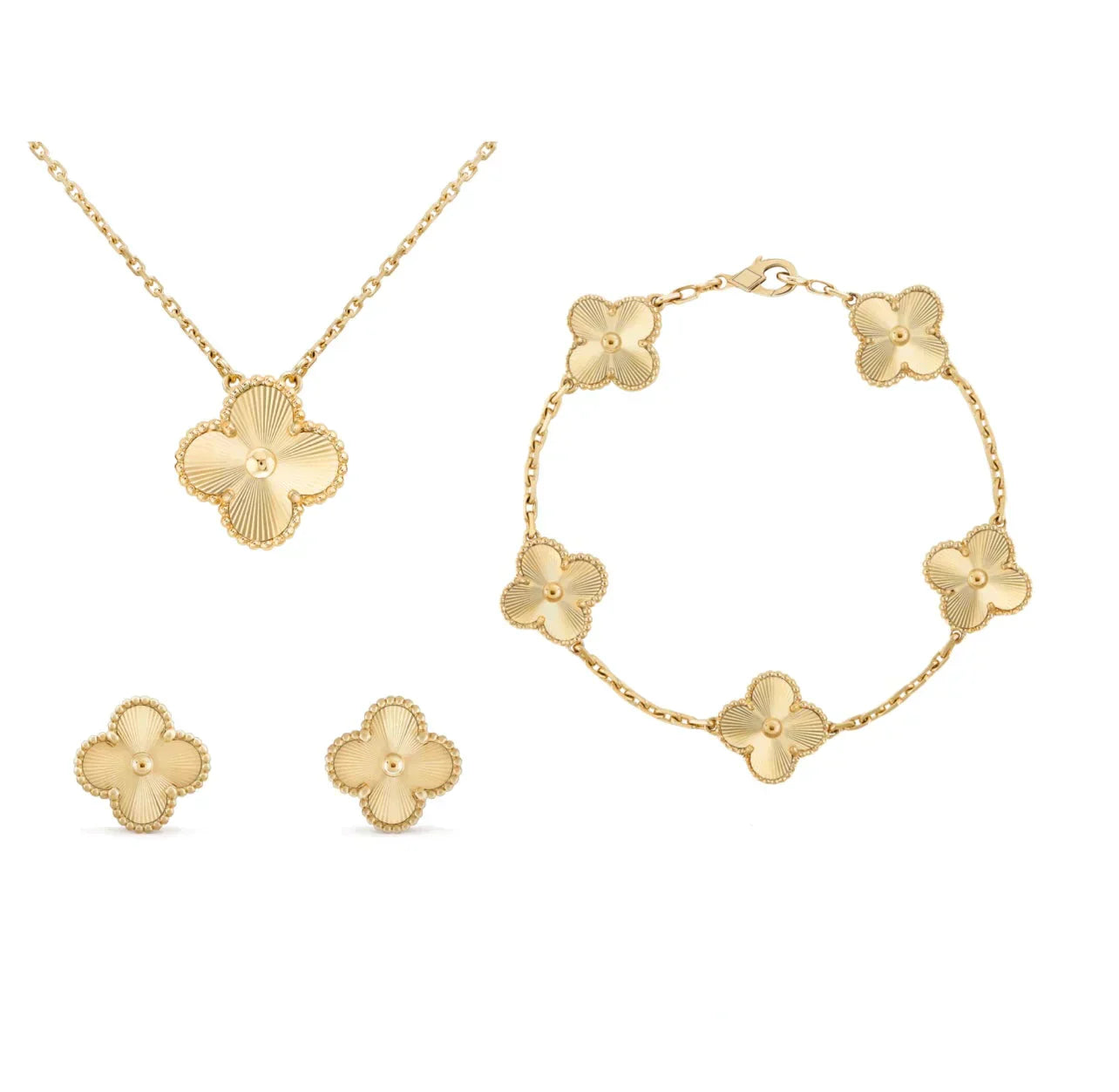 Set De Bijuterii – Eleganță Aurie Din Oțel Inoxidabil