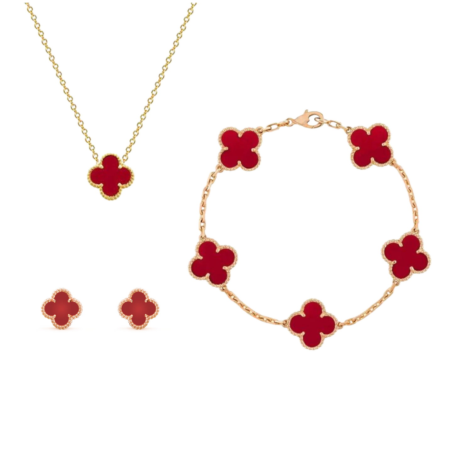 Set De Bijuterii – Eleganță Aurie Din Oțel Inoxidabil