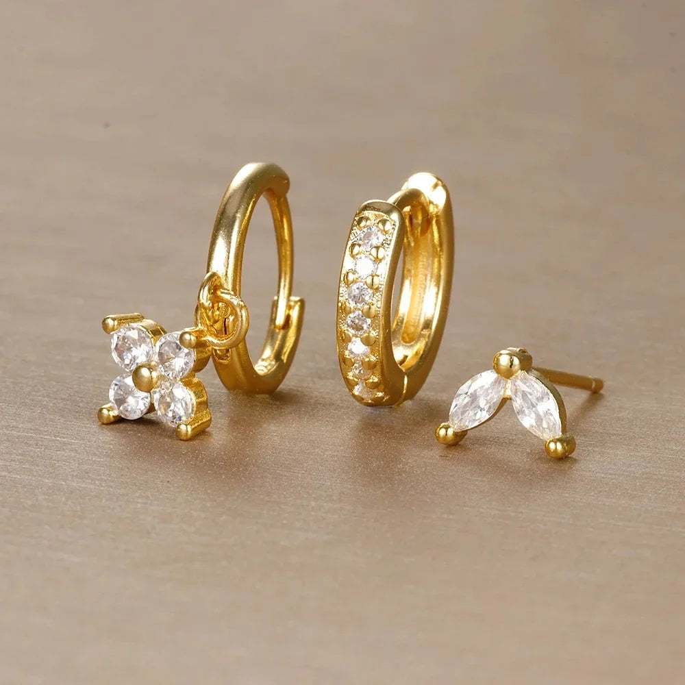イヤリングとピアスのセット – 多様性と微妙な輝き