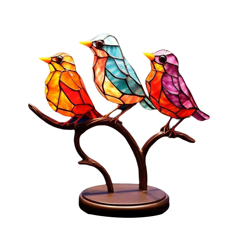Ornamento Decorativo – Pássaros Pousados Sobre Um Ramos