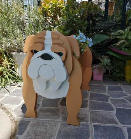 犬の形をしたオリジナルプランター 