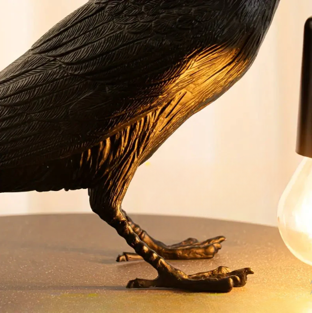 Lámpara Decorativa — Cuervo Para Ambiente Misterioso 