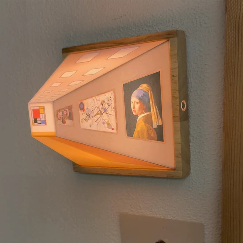 Nástěnná dekorativní lampa – 3D vizuální iluze 