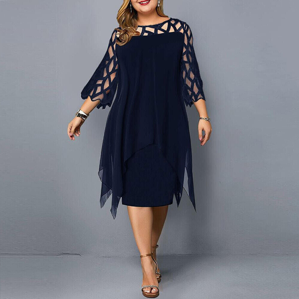 Blandine | Sukienka Wieczorowa Plus Size – Styl Elegancki i Asymetryczny Żakiet 