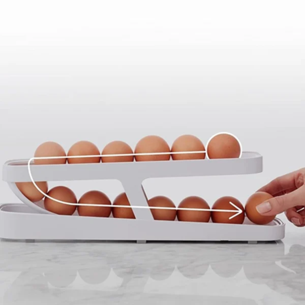 Kompakt Eggbeholder – Praktisk Oppbevaring Og Plassbesparelse 
