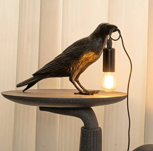 Lámpara Decorativa — Cuervo Para Ambiente Misterioso 