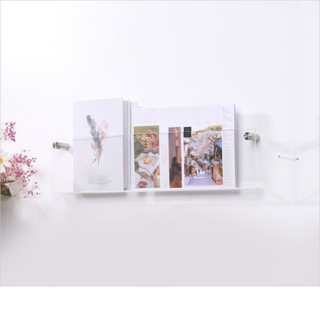 Raft de perete pentru reviste transparent – Design elegant și modern 