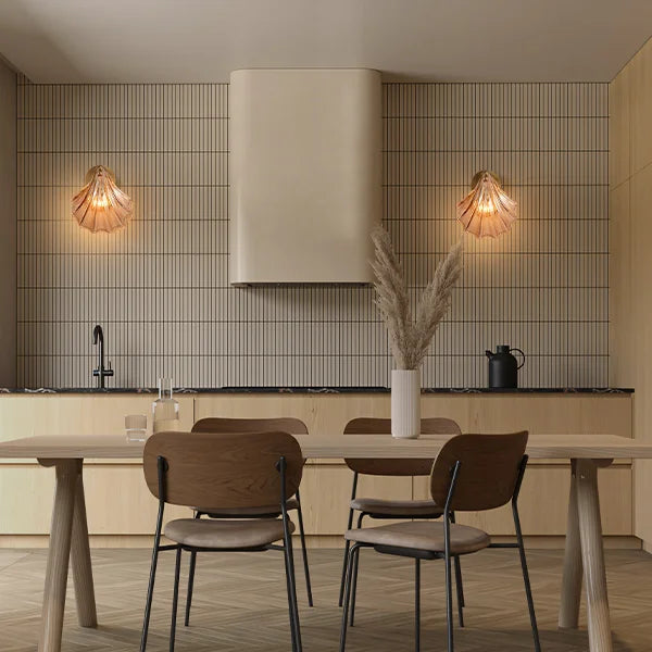 Aplique de Pared Concha – Iluminación Elegante y Marinera 