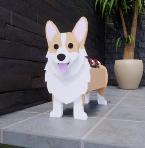 犬の形をしたオリジナルプランター 