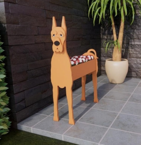 犬の形をしたオリジナルプランター 