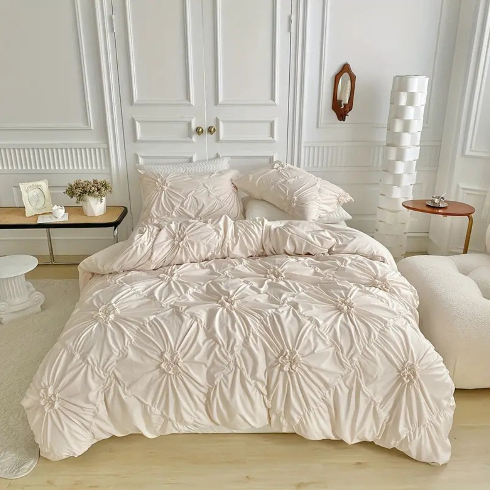 Set De Lenjerie Floral Cu Detalii Cu Volane 