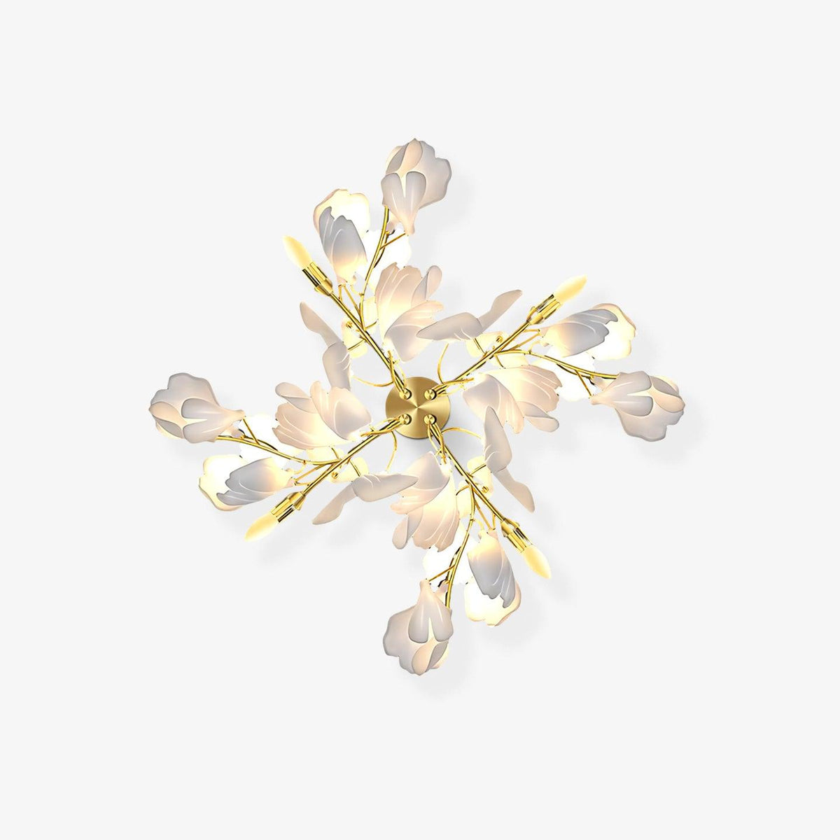 Lampă de perete florală - Eleganță aurie și lumină moale