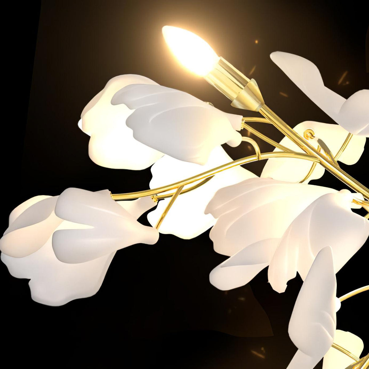 Lampă de perete florală - Eleganță aurie și lumină moale
