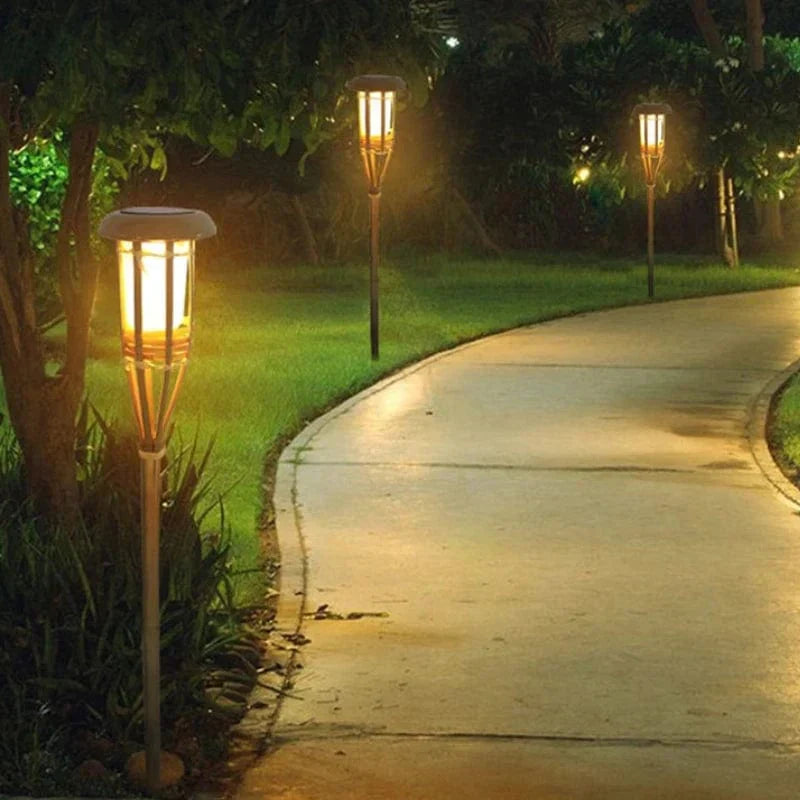 Lámpara Solar Tiki - Ilumina Tus Noches Con Estilo 