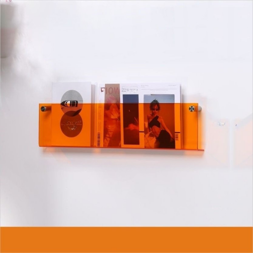 Raft de perete pentru reviste transparent – Design elegant și modern 
