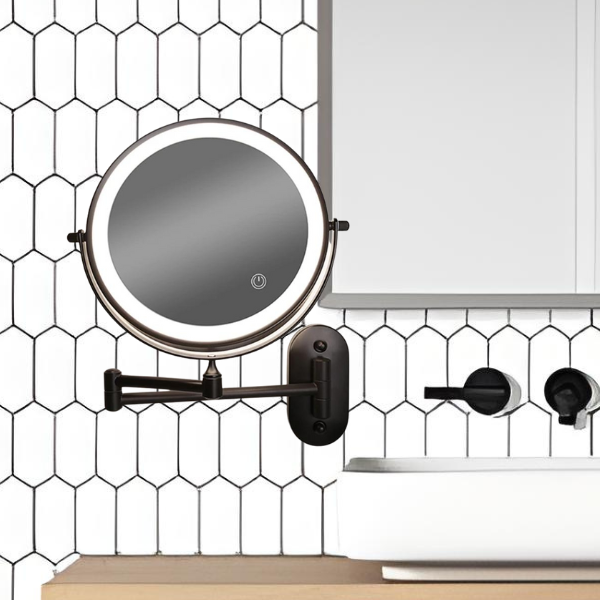Makeup Spejl – LED-belysning, Forstørrelseseffekt Og Trådløs 