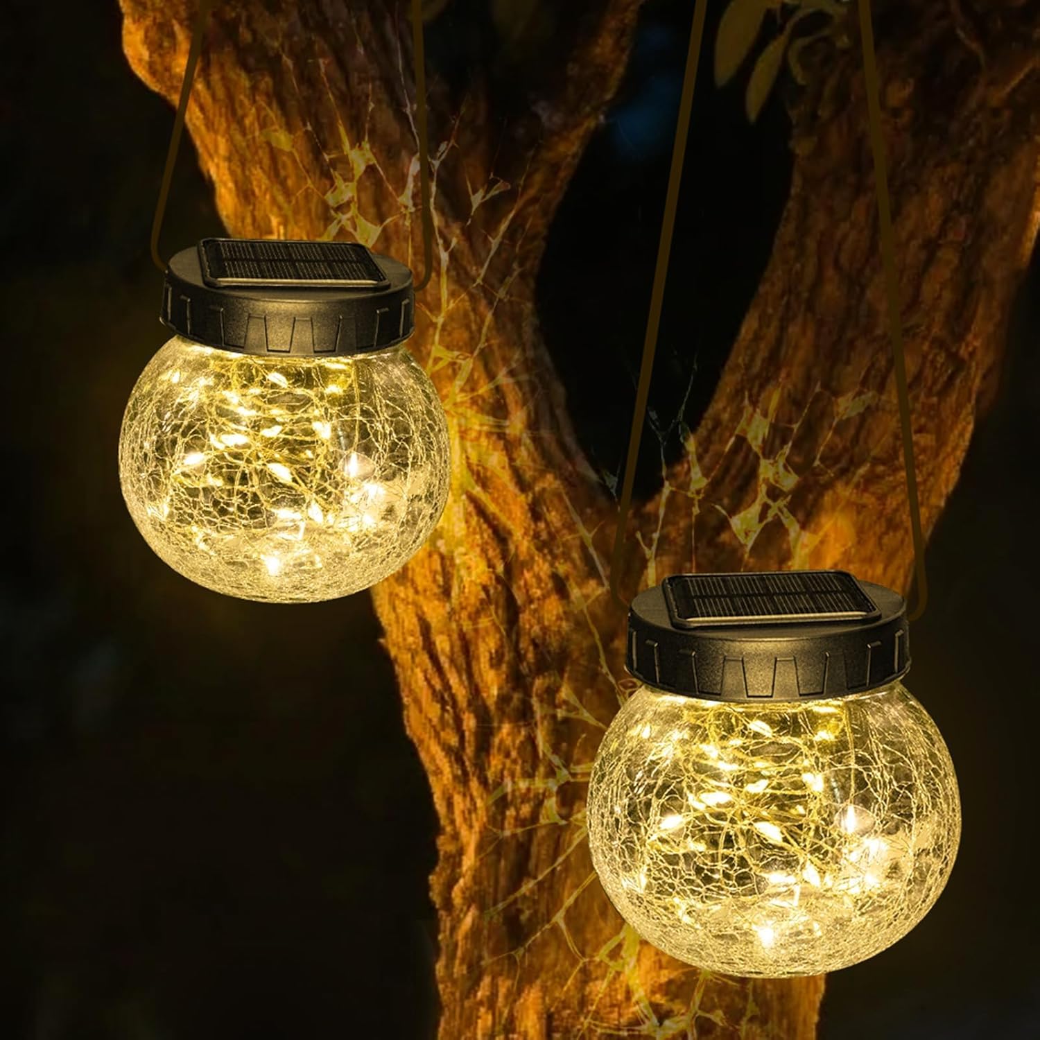 Závěsná solární lampa — elegance ve skleněném provedení 