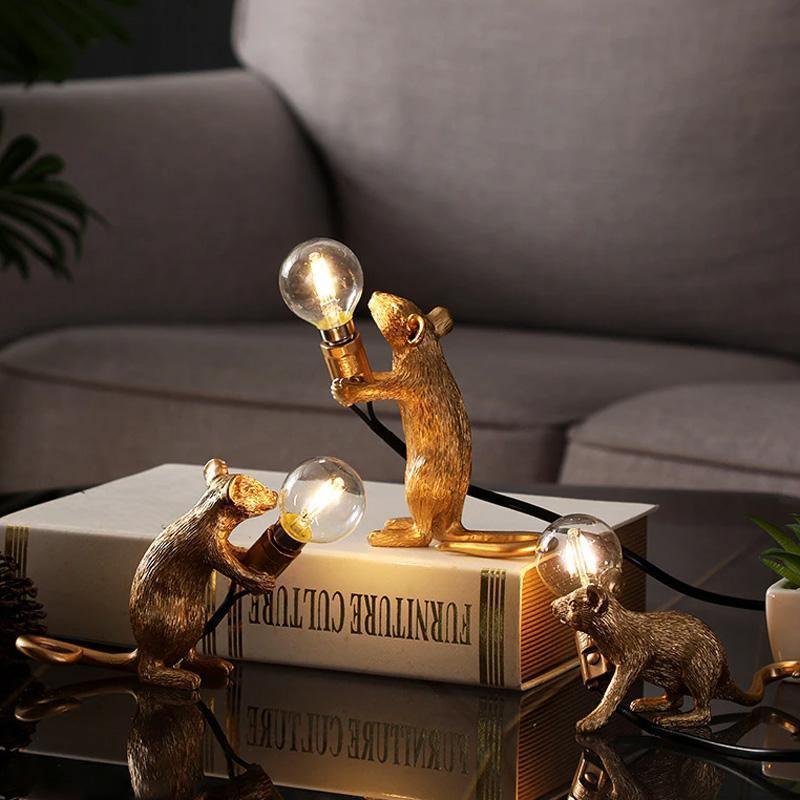 Lámpara de Mesa Ratón – Decoración Original y Iluminación de Tendencia 