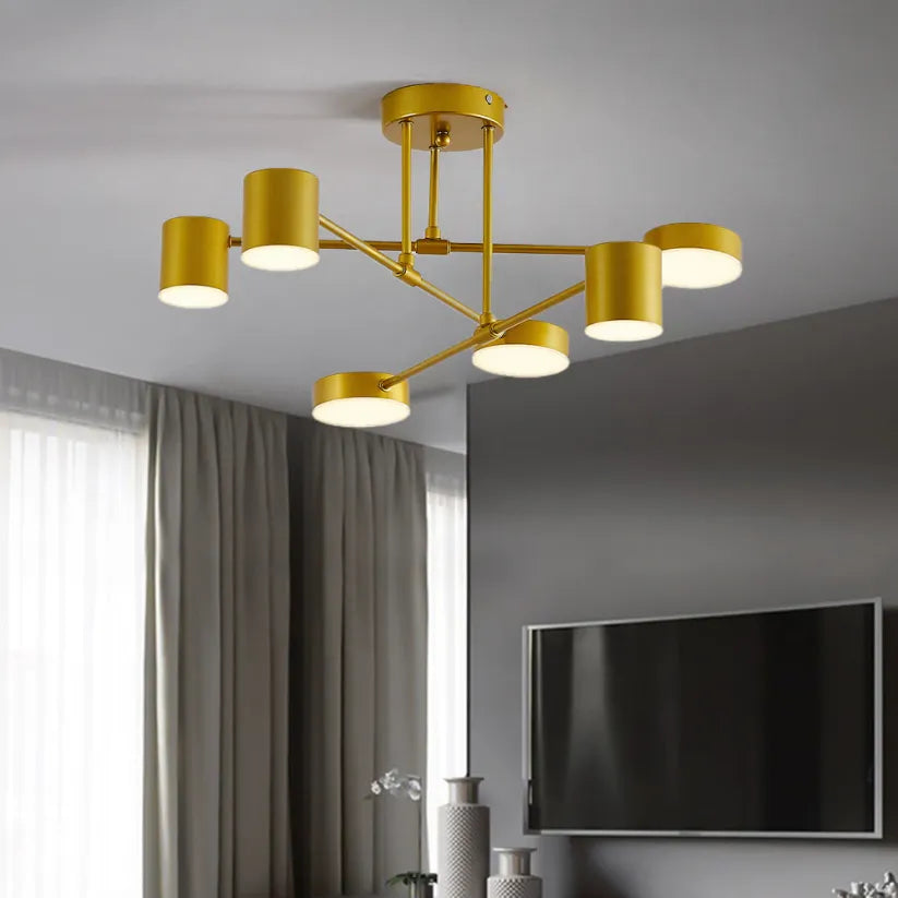 Moderní stropní svítidlo s 6 otočnými LED hlavami – univerzální osvětlení a elegantní design 