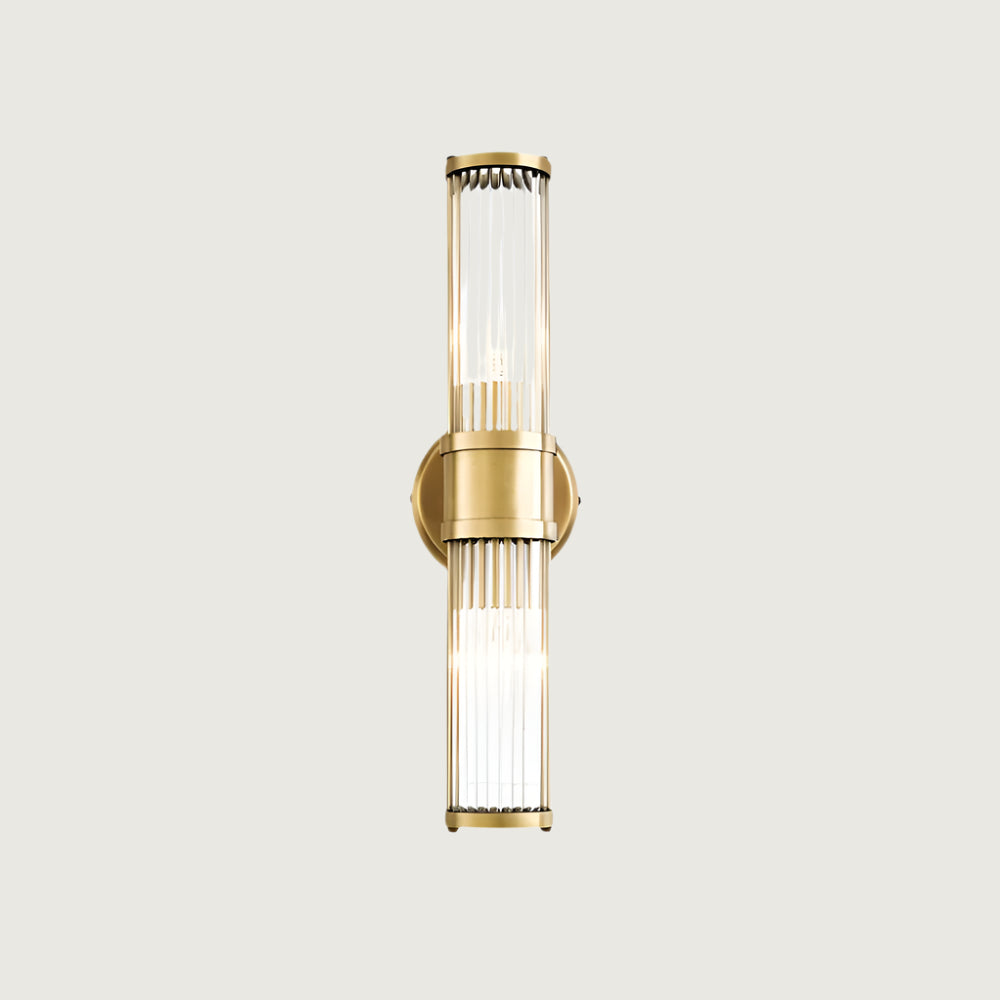 Moderní válcové nástěnné svítidlo - Style Moderne Doré En Métal Et Verre