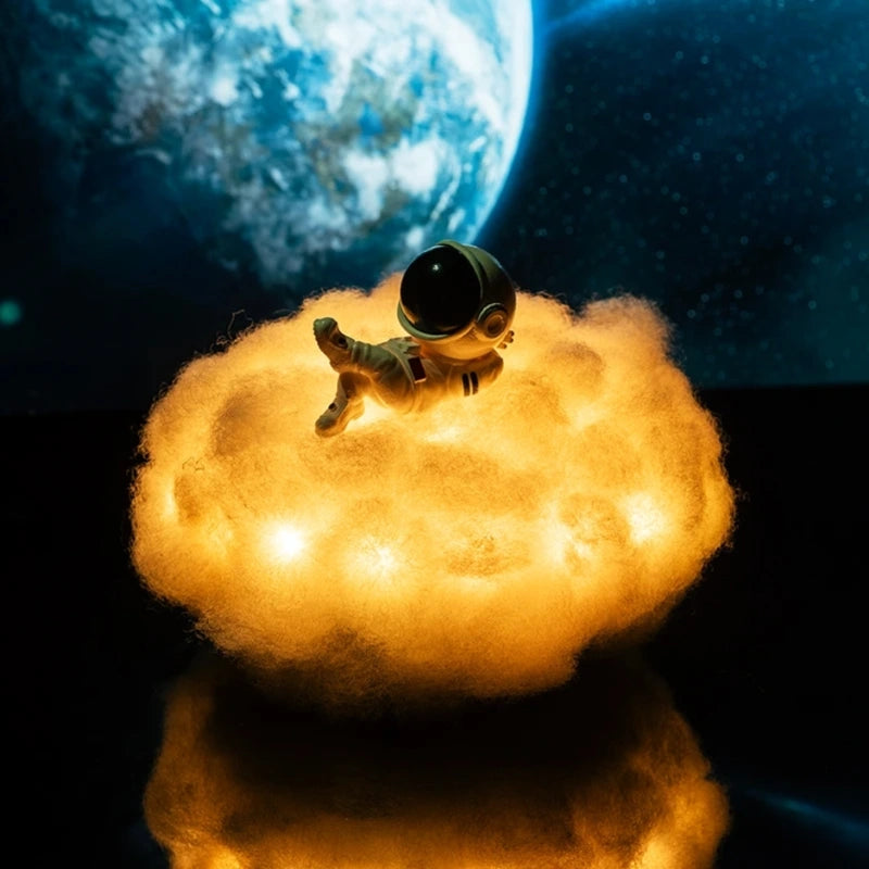 Lámpara Decorativa Nube Astronauta – Escape Luminoso y Mágico 