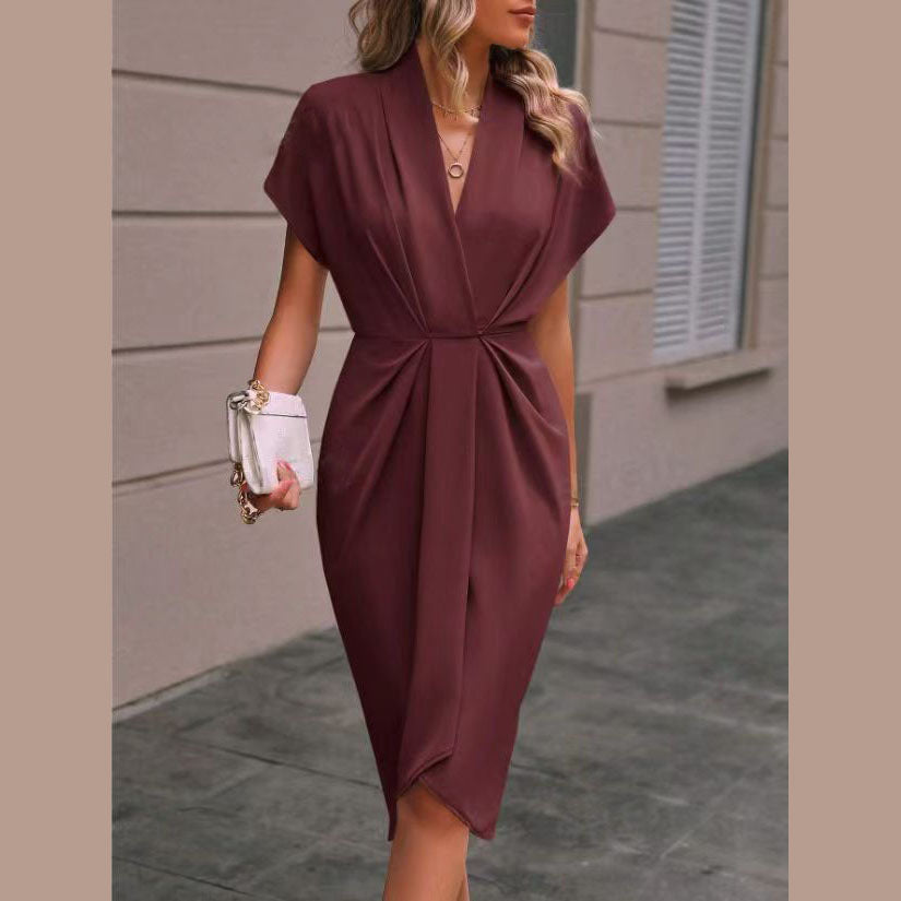 Nadia | Vestido Midi Cruzado – Elegante y Femenino 