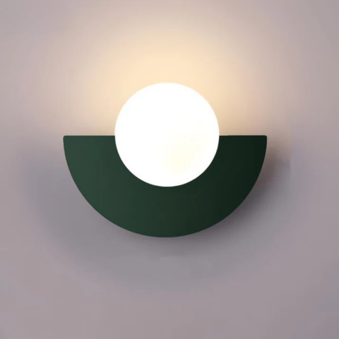 Aplique de Pared Moderna – Forma de Semicírculo y Luz Suave 