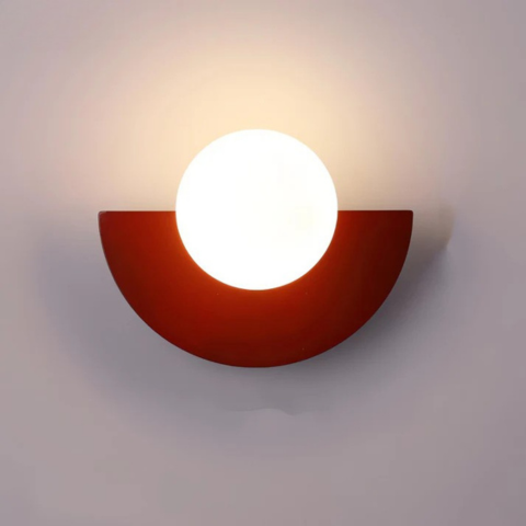 Aplique de Pared Moderna – Forma de Semicírculo y Luz Suave 