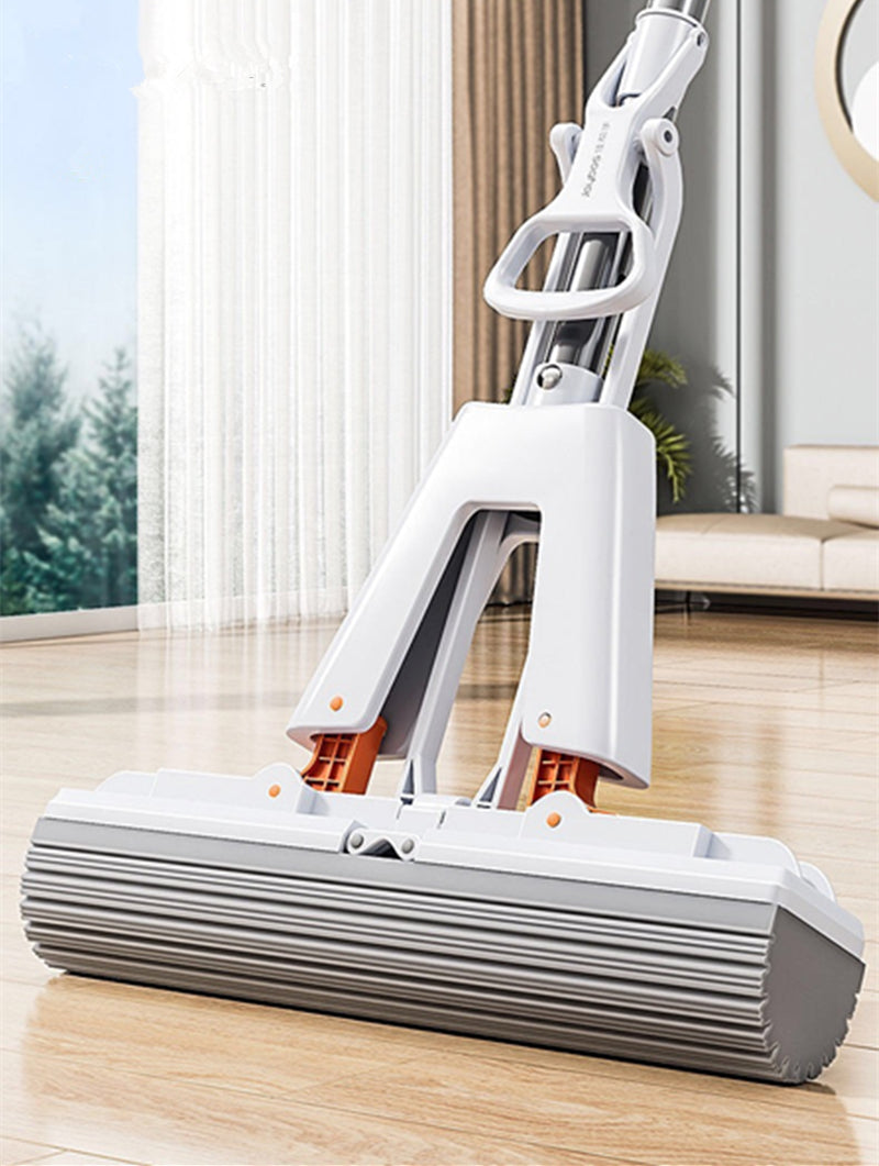 Vassoura Esponja Ultra-Absorvente – Centrifugação Automática e Prática 