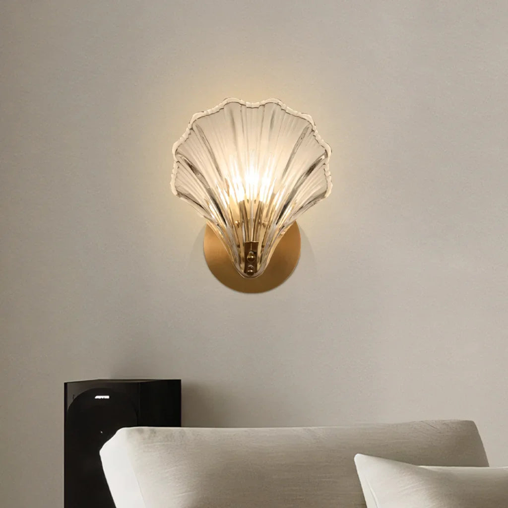 Aplique de Pared Concha – Iluminación Elegante y Marinera 