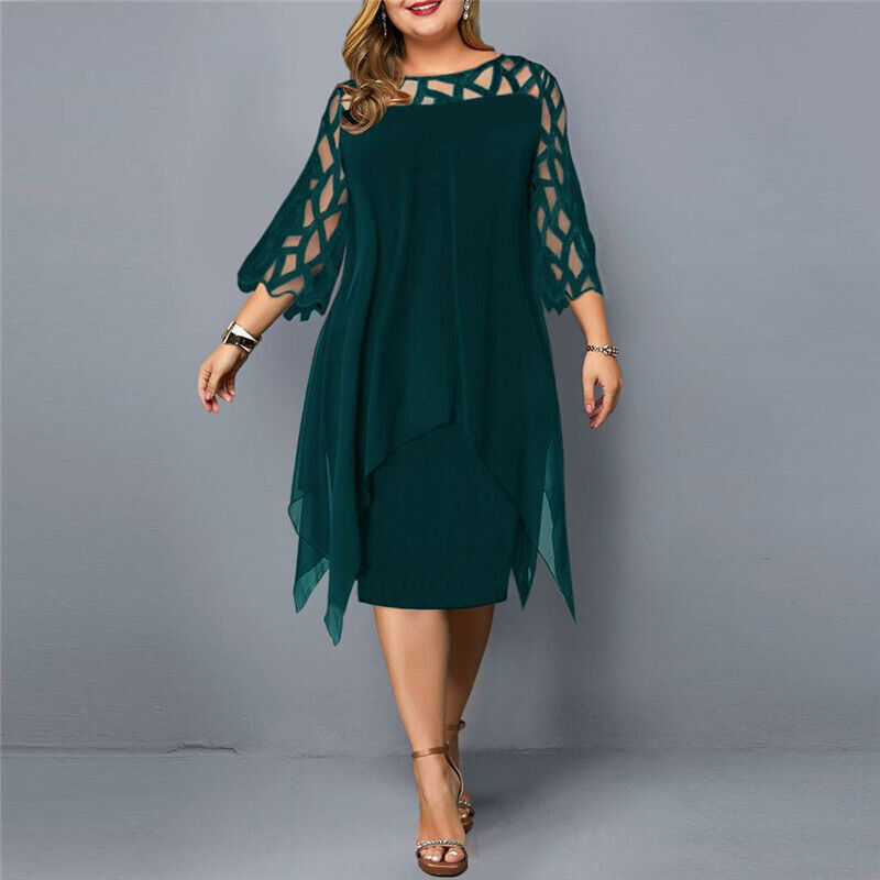 Blandine | Sukienka Wieczorowa Plus Size – Styl Elegancki i Asymetryczny Żakiet 