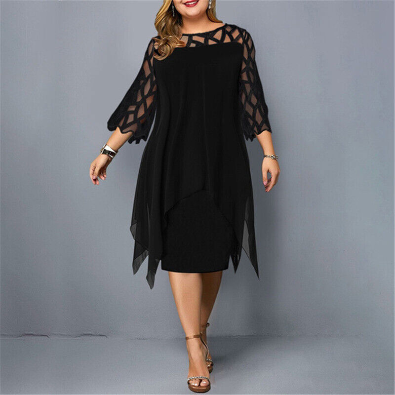 Blandine | Sukienka Wieczorowa Plus Size – Styl Elegancki i Asymetryczny Żakiet 