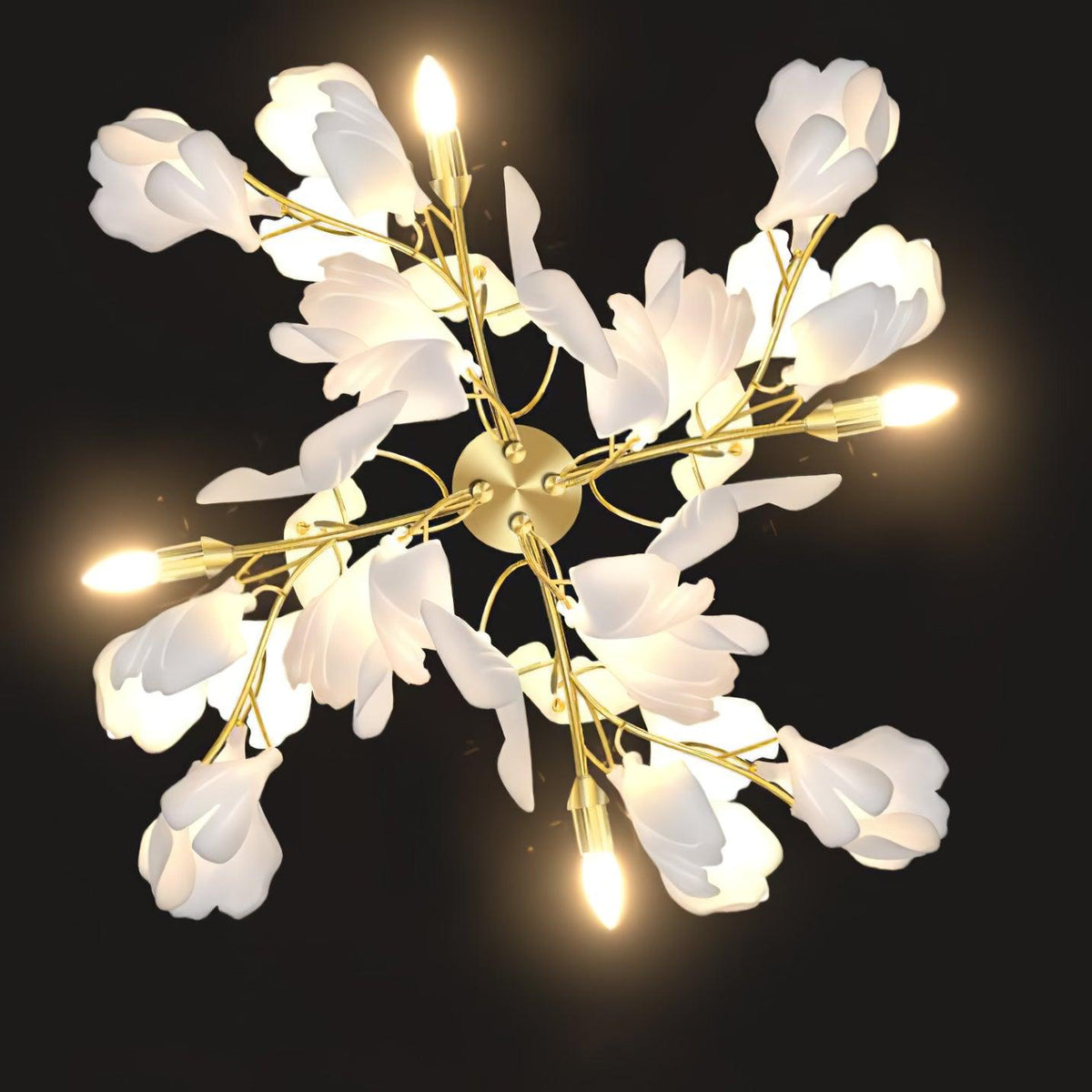 Lampă de perete florală - Eleganță aurie și lumină moale