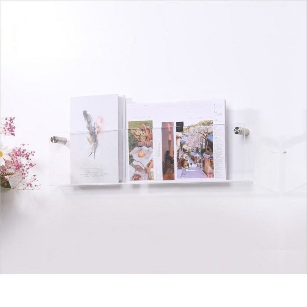 Raft de perete pentru reviste transparent – Design elegant și modern 