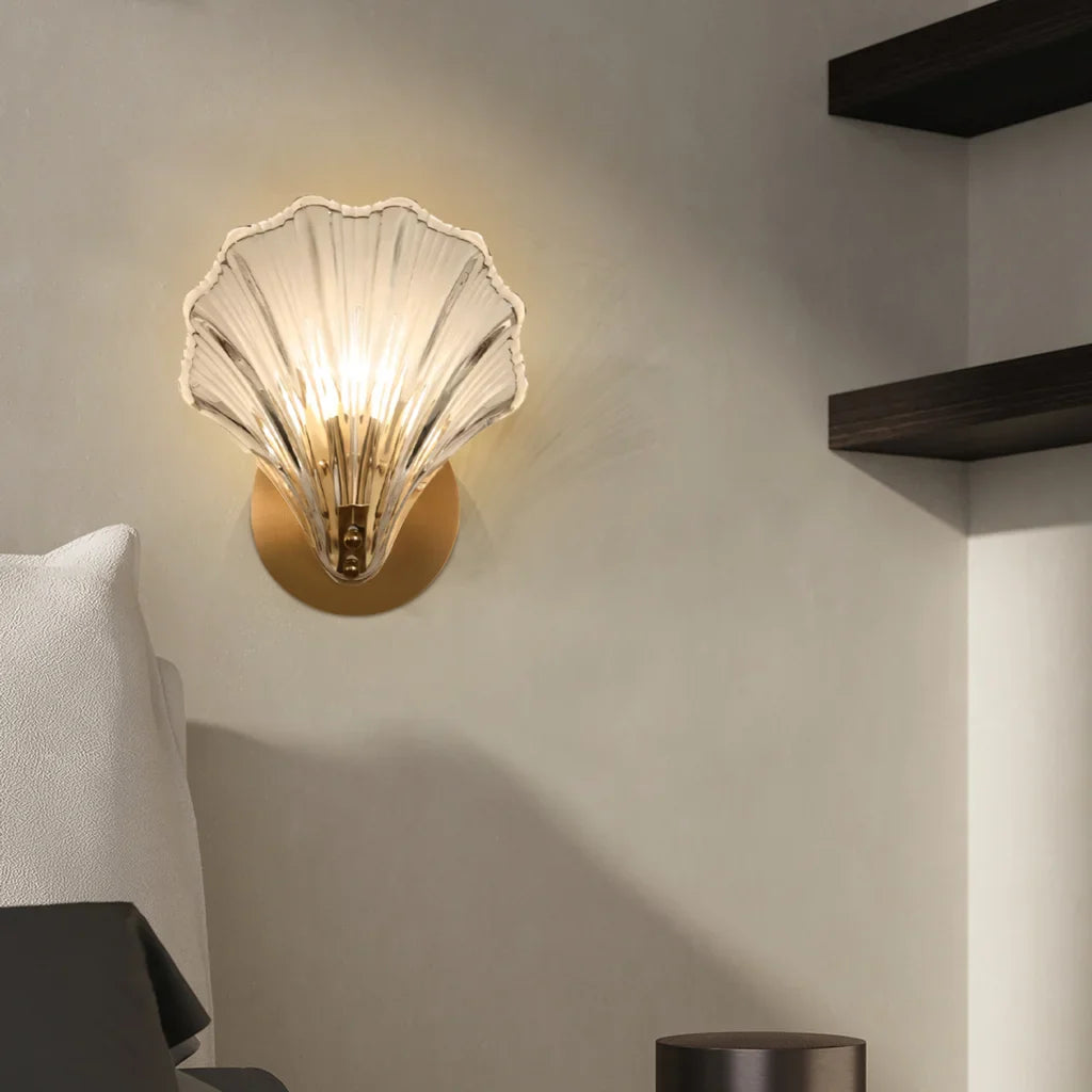 Aplique de Pared Concha – Iluminación Elegante y Marinera 