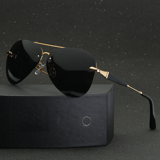 Lunettes De Soleil – Style Aviateur Noir Et Polarisé