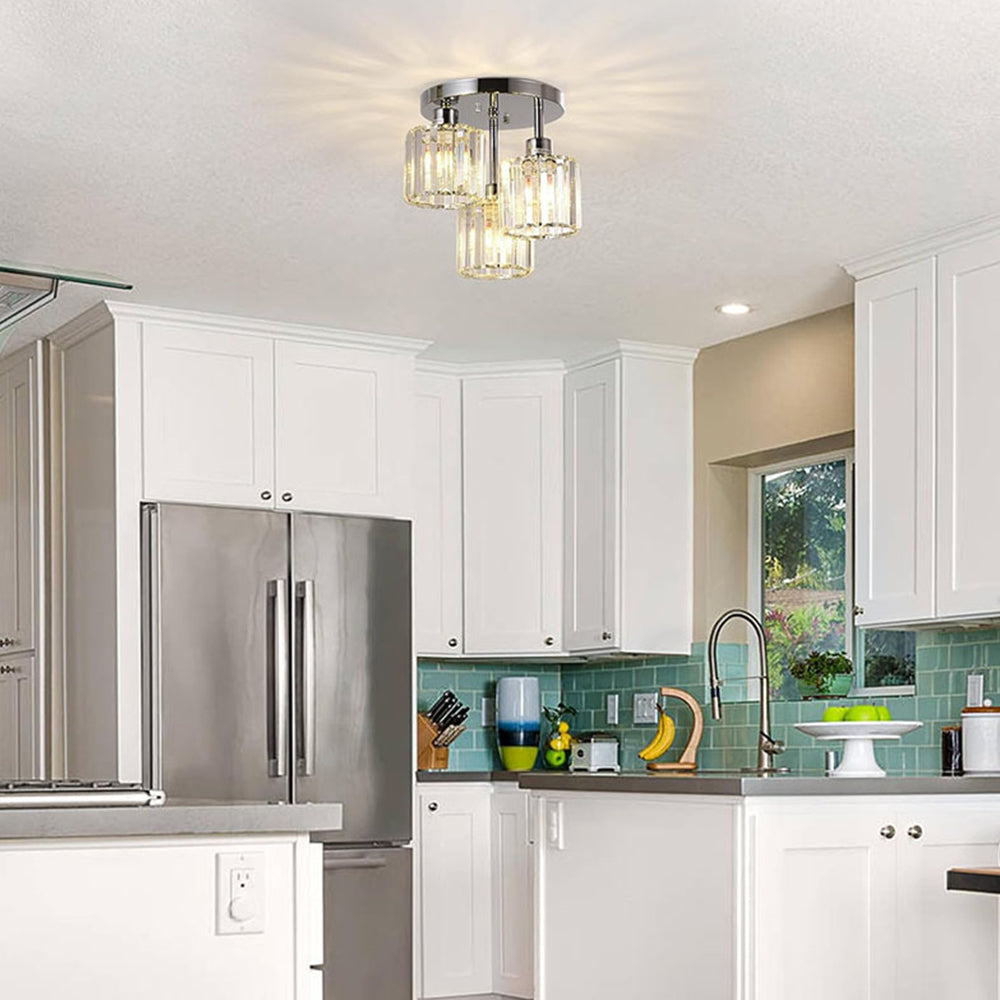 Semi-inbouw plafondlamp – Moderne elegantie en verfijnde glans 