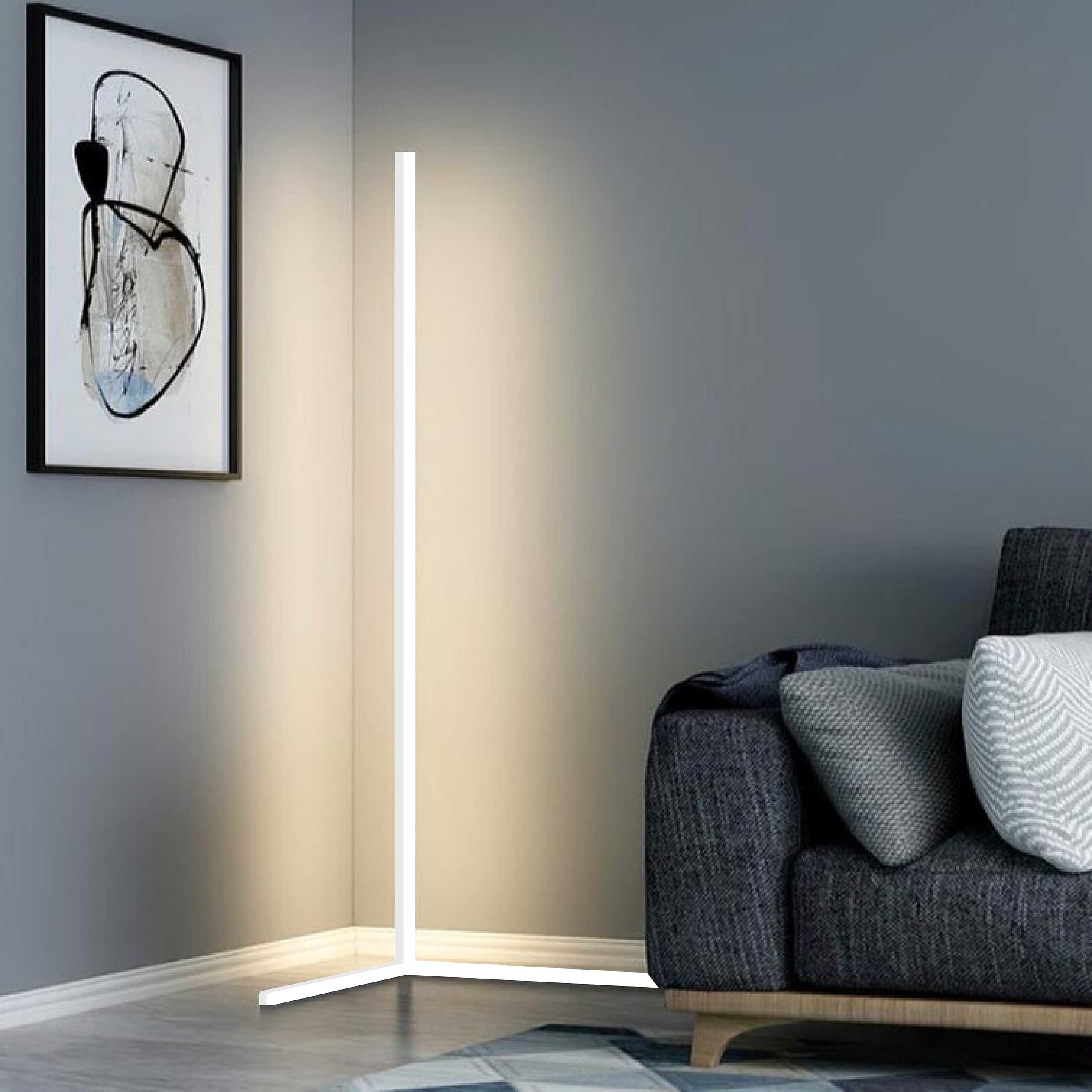 LED Rohová lampa – Ambientní osvětlení a minimalistický design 